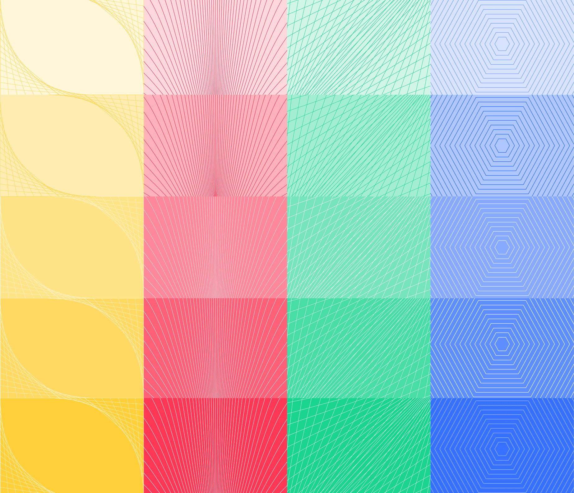 Collargig colour palette and tonal texture studies