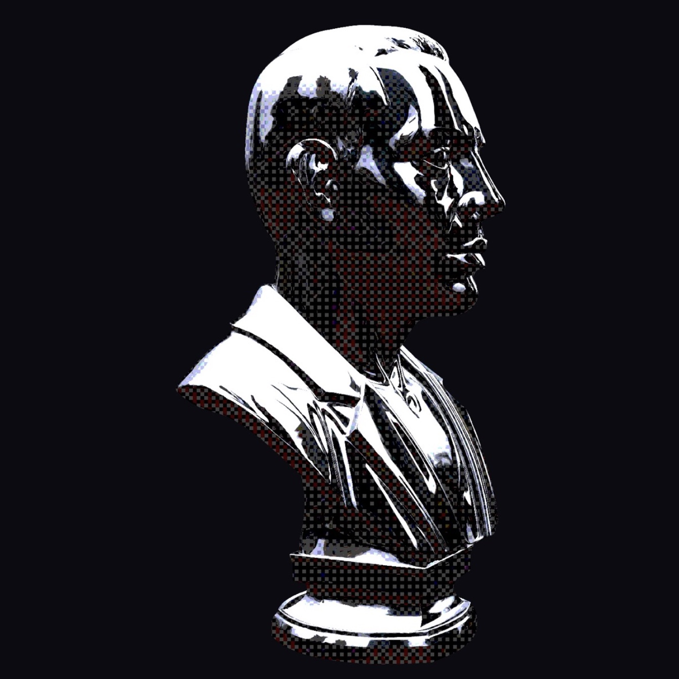 ShaderRender's dither screen pass on the bust